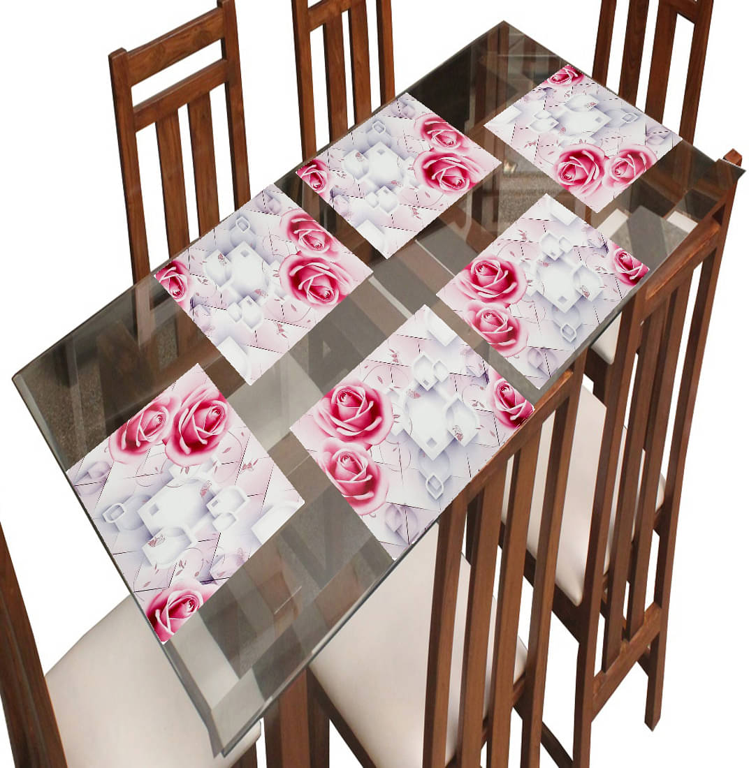 Revexo PVC Solid Rectangle Table Mats ( 40 cm x 30 cm ) Pack of 1 - Multi Revexo PVC Solid Rectangle Table Mats ( 40 cm x 30 cm ) Pack of 1 - Multi