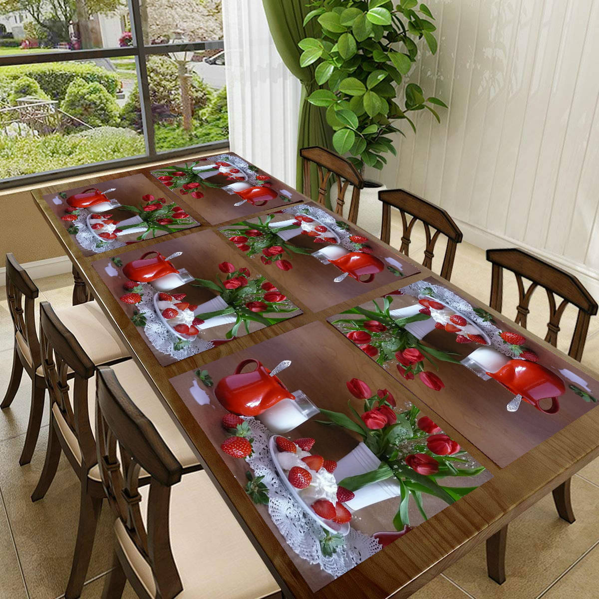     			Revexo PVC Solid Rectangle Table Mats ( 40 cm x 30 cm ) Pack of 1 - Multi