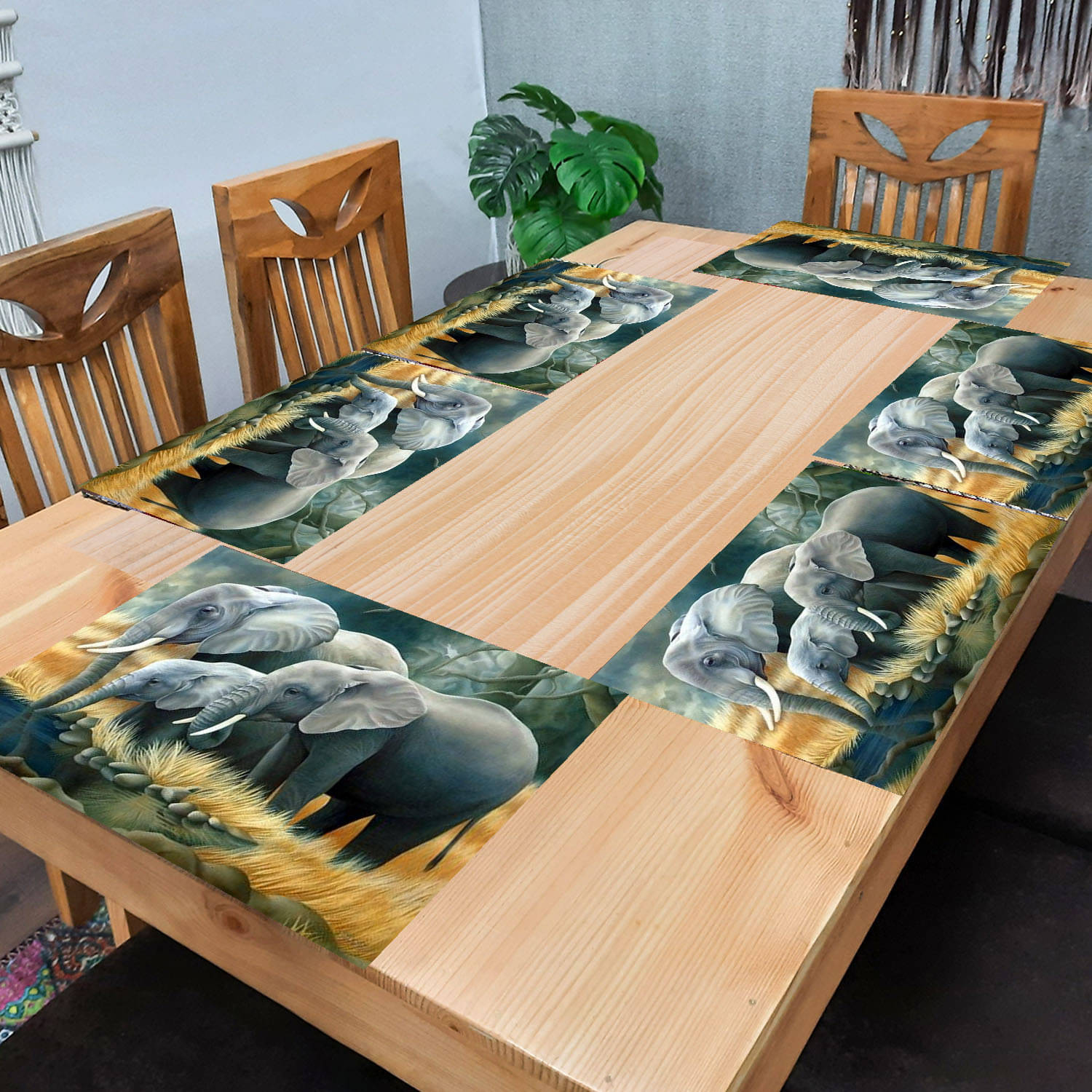 Revexo PVC Solid Rectangle Table Mats ( 40 cm x 30 cm ) Pack of 1 - Multi Revexo PVC Solid Rectangle Table Mats ( 40 cm x 30 cm ) Pack of 1 - Multi