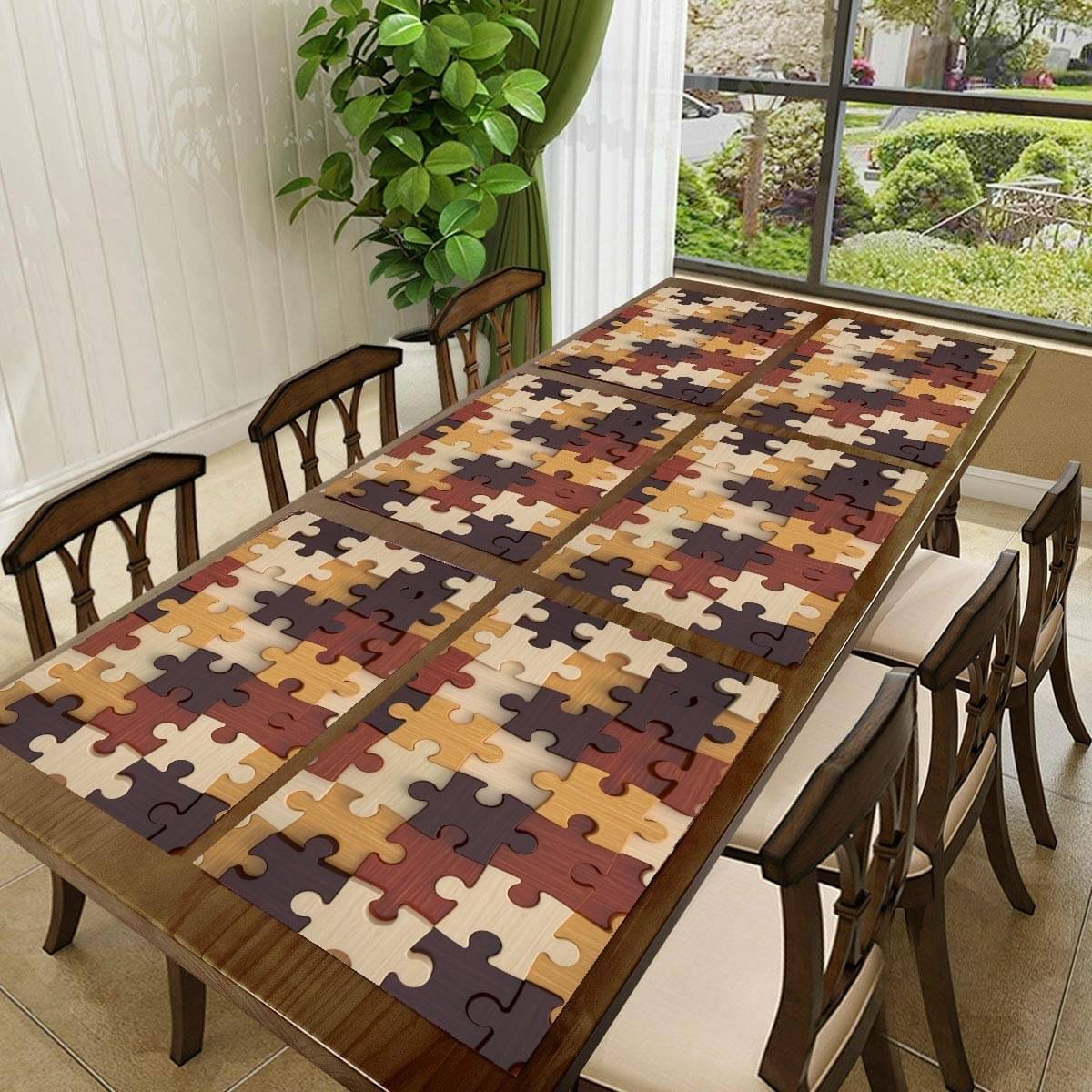 Revexo PVC Solid Rectangle Table Mats ( 40 cm x 30 cm ) Pack of 1 - Multi Revexo PVC Solid Rectangle Table Mats ( 40 cm x 30 cm ) Pack of 1 - Multi