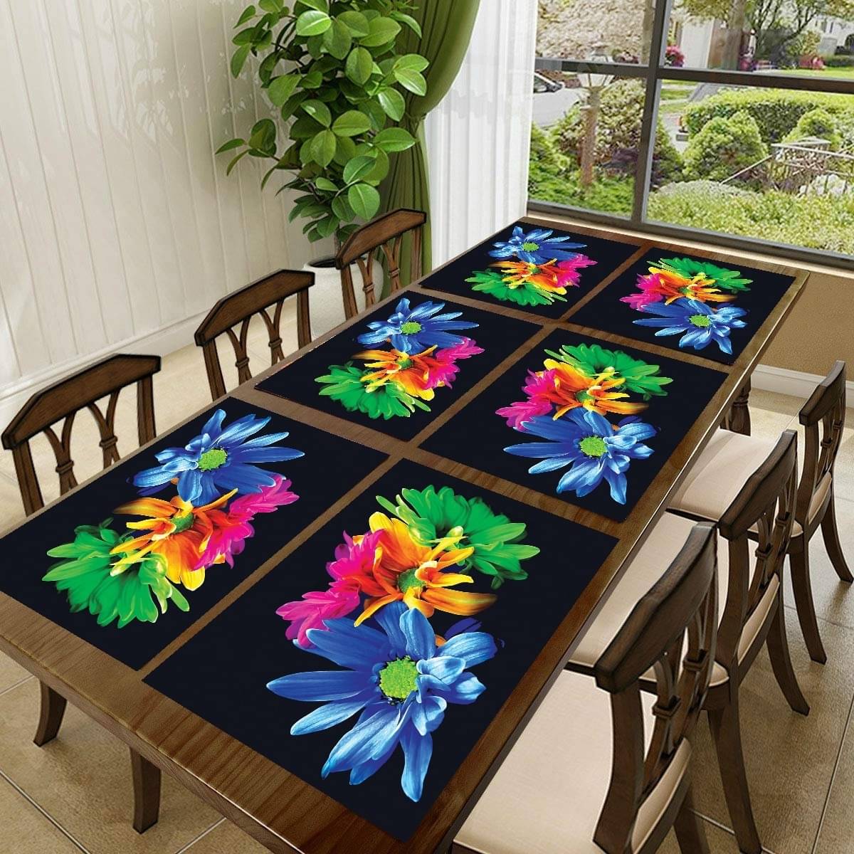     			Revexo PVC Solid Rectangle Table Mats ( 40 cm x 30 cm ) Pack of 1 - Multi