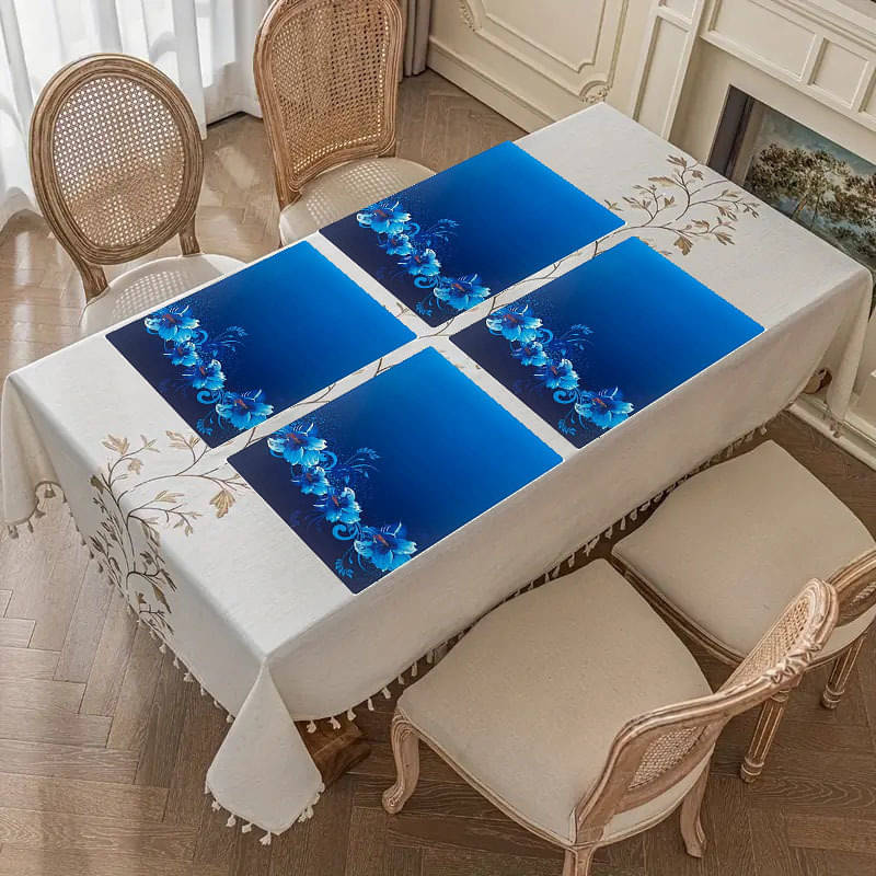 Revexo PVC Solid Rectangle Table Mats ( 40 cm x 30 cm ) Pack of 1 - Multi Revexo PVC Solid Rectangle Table Mats ( 40 cm x 30 cm ) Pack of 1 - Multi