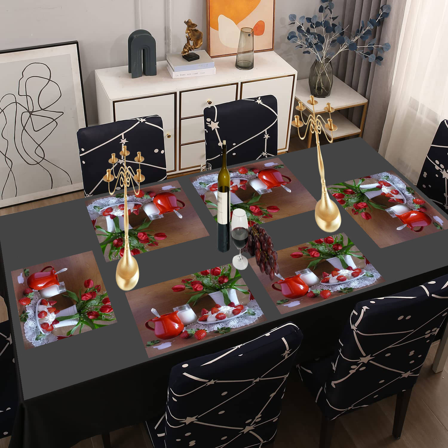     			Revexo PVC Solid Rectangle Table Mats ( 40 cm x 30 cm ) Pack of 1 - Multi