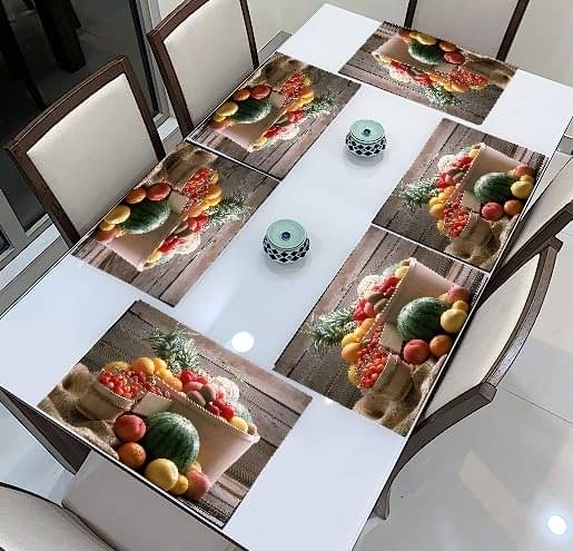     			Revexo PVC Solid Rectangle Table Mats ( 40 cm x 30 cm ) Pack of 1 - Multi