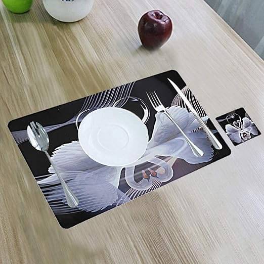Revexo PVC Solid Rectangle Table Mats & Coasters ( 40 cm x 30 cm ) Pack of 1 - Multi Revexo PVC Solid Rectangle Table Mats & Coasters ( 40 cm x 30 cm ) Pack of 1 - Multi