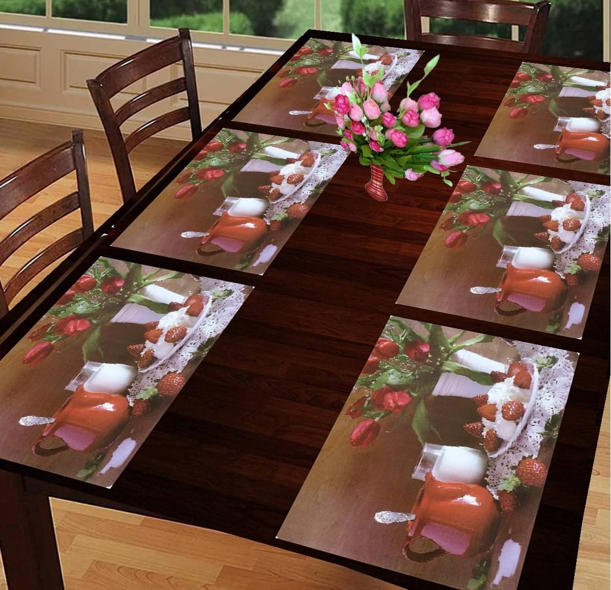 Revexo PVC Solid Rectangle Table Mats ( 40 cm x 30 cm ) Pack of 1 - Multi Revexo PVC Solid Rectangle Table Mats ( 40 cm x 30 cm ) Pack of 1 - Multi