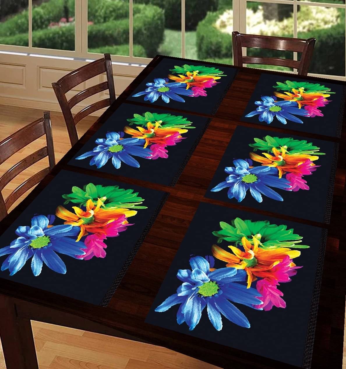 Revexo PVC Solid Rectangle Table Mats ( 40 cm x 30 cm ) Pack of 1 - Multi Revexo PVC Solid Rectangle Table Mats ( 40 cm x 30 cm ) Pack of 1 - Multi