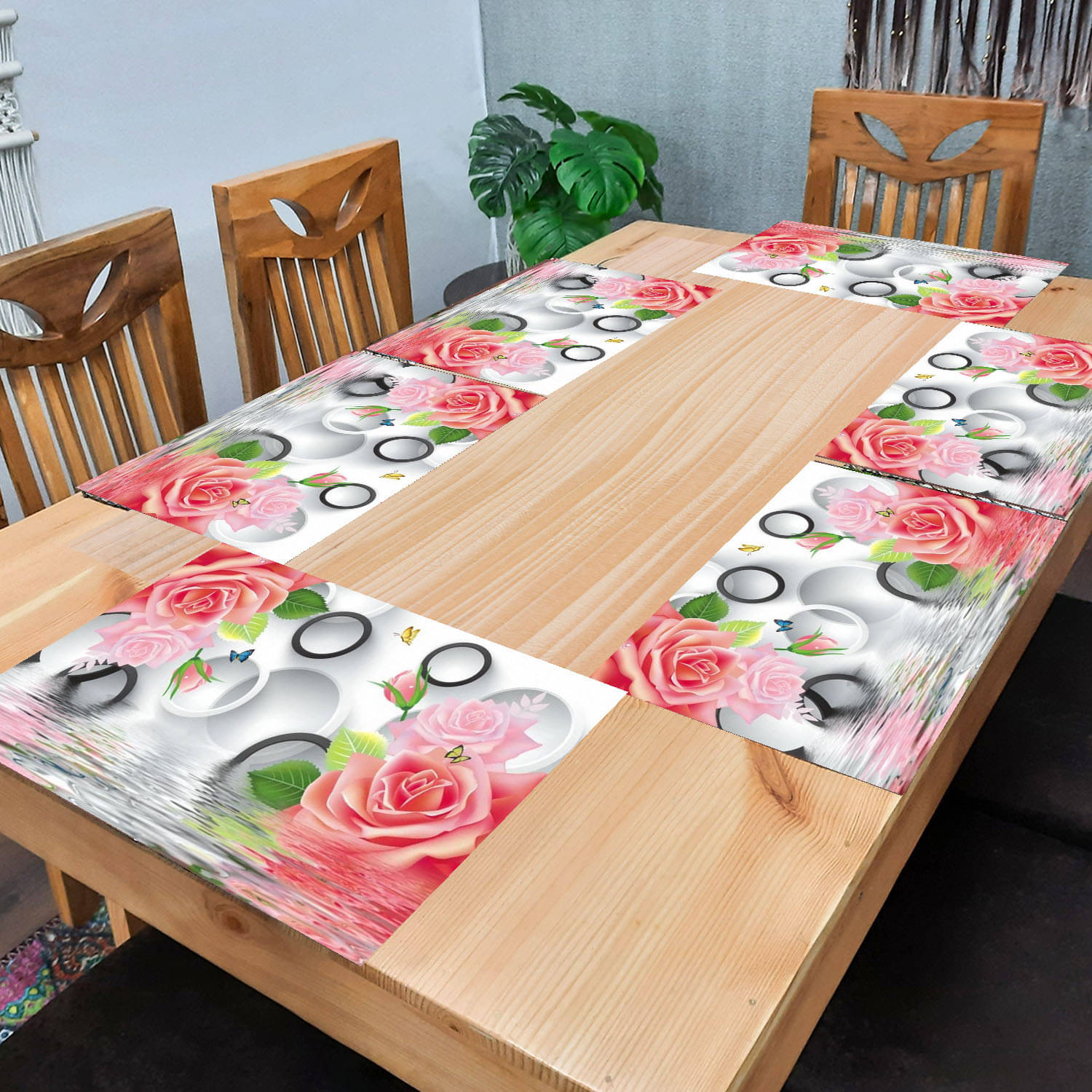 Revexo PVC Solid Rectangle Table Mats ( 40 cm x 30 cm ) Pack of 1 - Multi Revexo PVC Solid Rectangle Table Mats ( 40 cm x 30 cm ) Pack of 1 - Multi