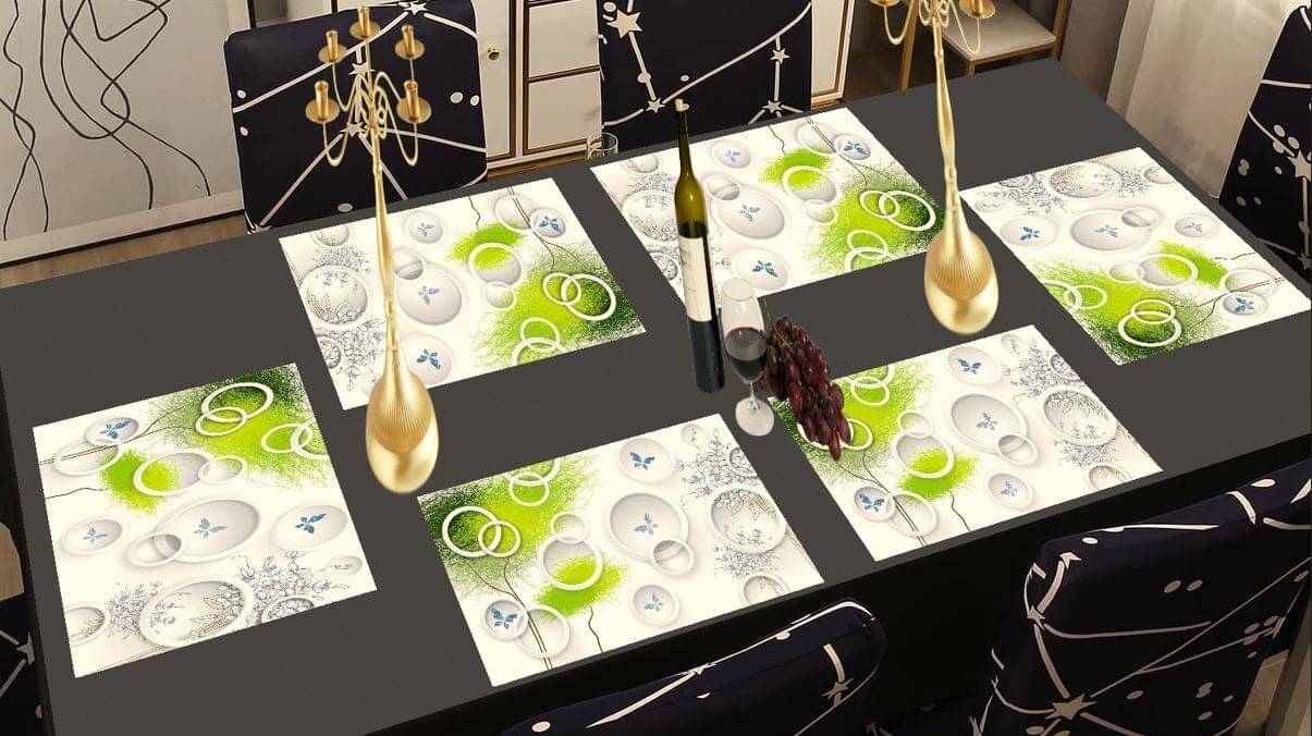 Revexo PVC Solid Rectangle Table Mats ( 40 cm x 30 cm ) Pack of 1 - Multi Revexo PVC Solid Rectangle Table Mats ( 40 cm x 30 cm ) Pack of 1 - Multi
