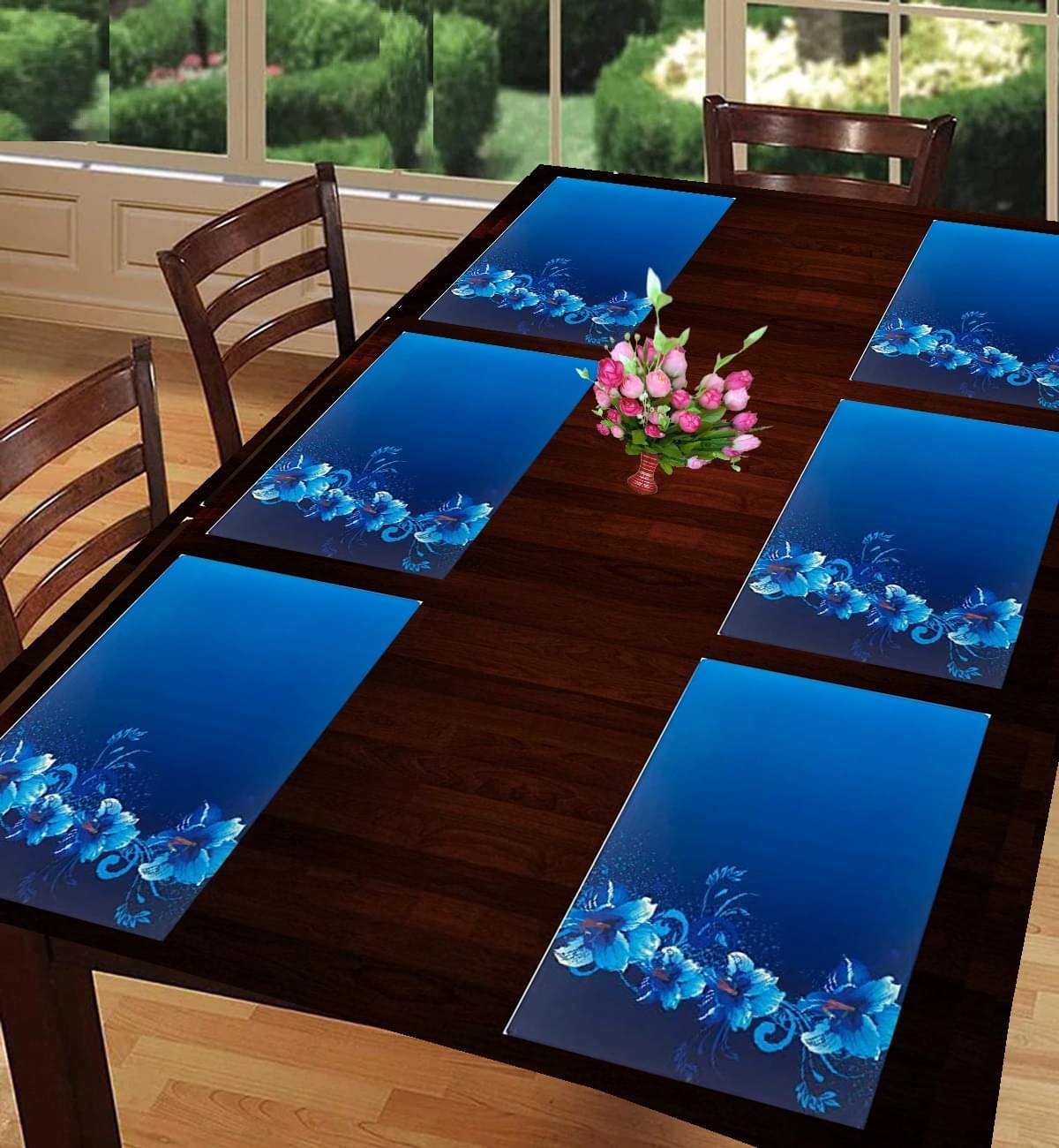 Revexo PVC Solid Rectangle Table Mats ( 40 cm x 30 cm ) Pack of 1 - Multi Revexo PVC Solid Rectangle Table Mats ( 40 cm x 30 cm ) Pack of 1 - Multi