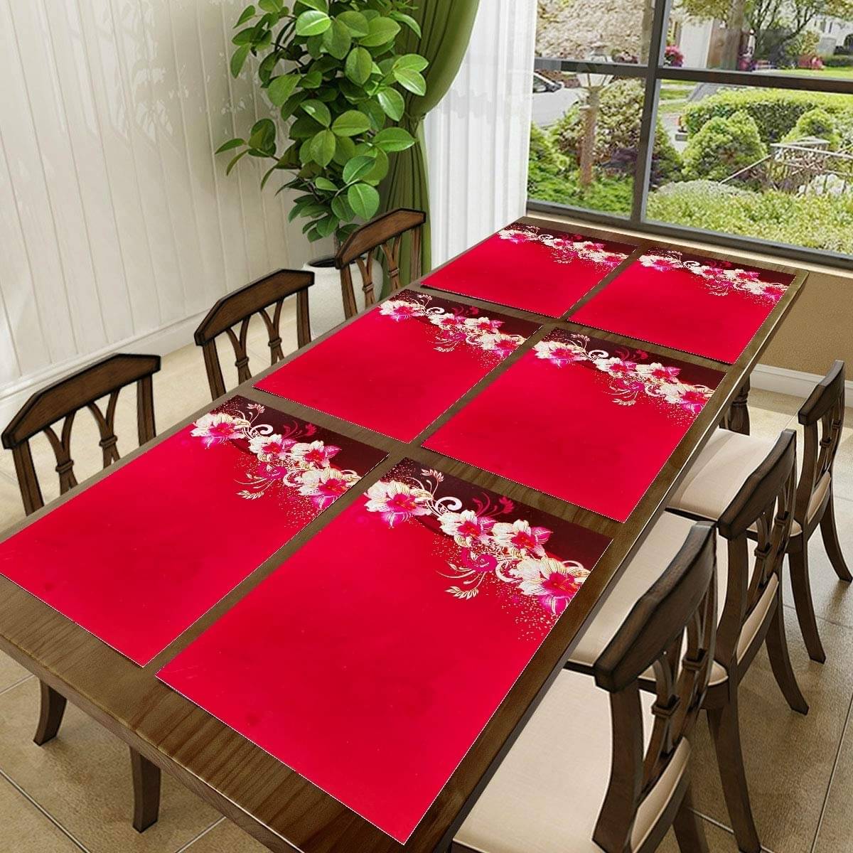 Revexo PVC Solid Rectangle Table Mats ( 40 cm x 30 cm ) Pack of 1 - Multi Revexo PVC Solid Rectangle Table Mats ( 40 cm x 30 cm ) Pack of 1 - Multi