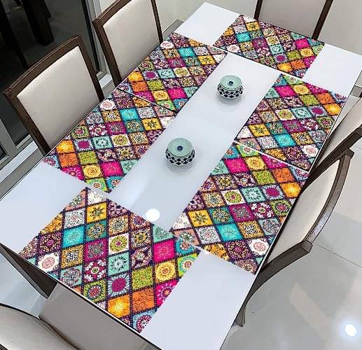 Revexo PVC Solid Rectangle Table Mats ( 40 cm x 30 cm ) Pack of 1 - Multi Revexo PVC Solid Rectangle Table Mats ( 40 cm x 30 cm ) Pack of 1 - Multi