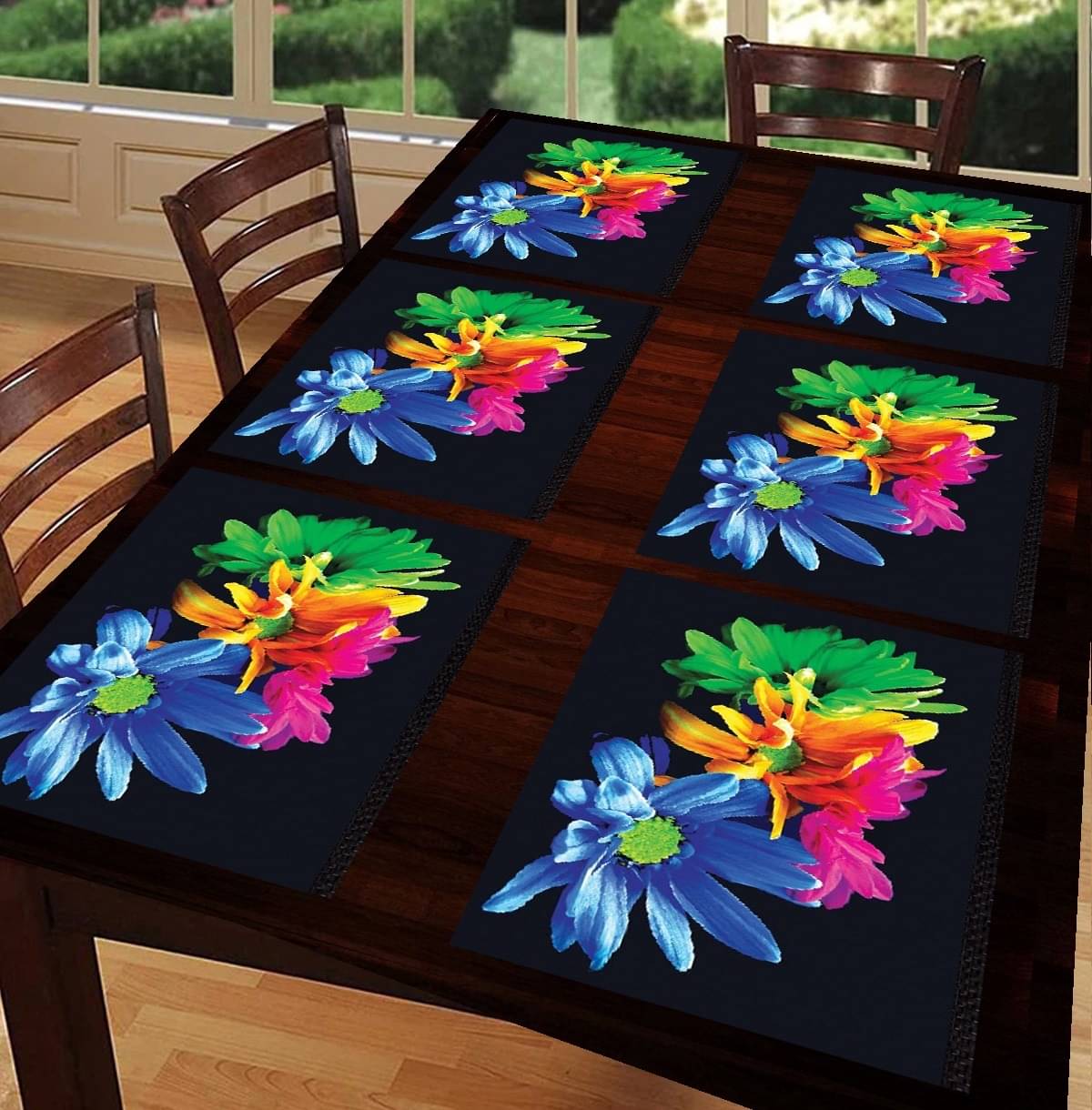 Revexo PVC Solid Rectangle Table Mats ( 40 cm x 30 cm ) Pack of 1 - Multi Revexo PVC Solid Rectangle Table Mats ( 40 cm x 30 cm ) Pack of 1 - Multi