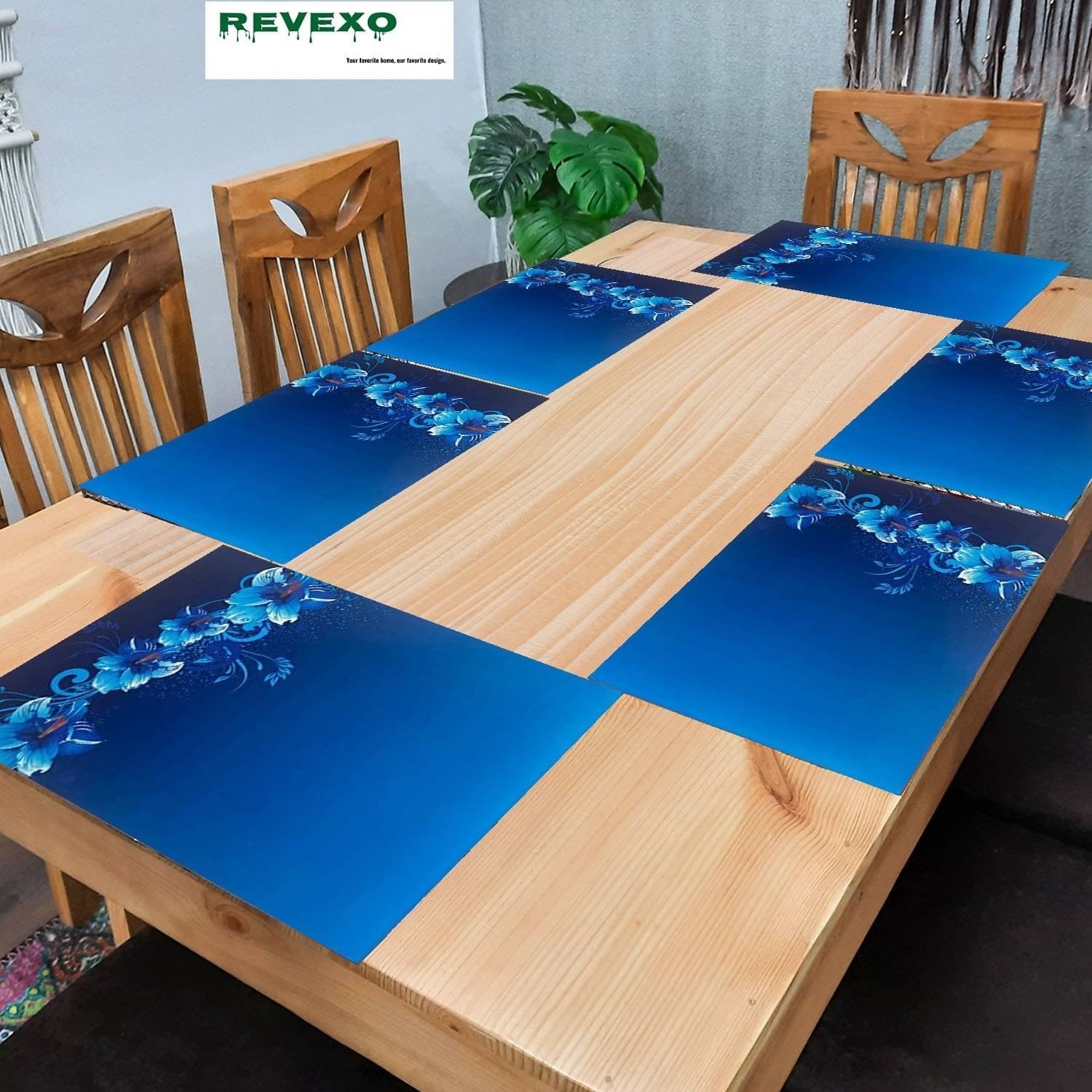     			Revexo PVC Solid Rectangle Table Mats ( 40 cm x 30 cm ) Pack of 1 - Multi