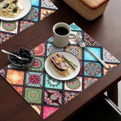 Revexo PVC Solid Rectangle Table Mats ( 40 cm x 30 cm ) Pack of 1 - Multi Revexo PVC Solid Rectangle Table Mats ( 40 cm x 30 cm ) Pack of 1 - Multi