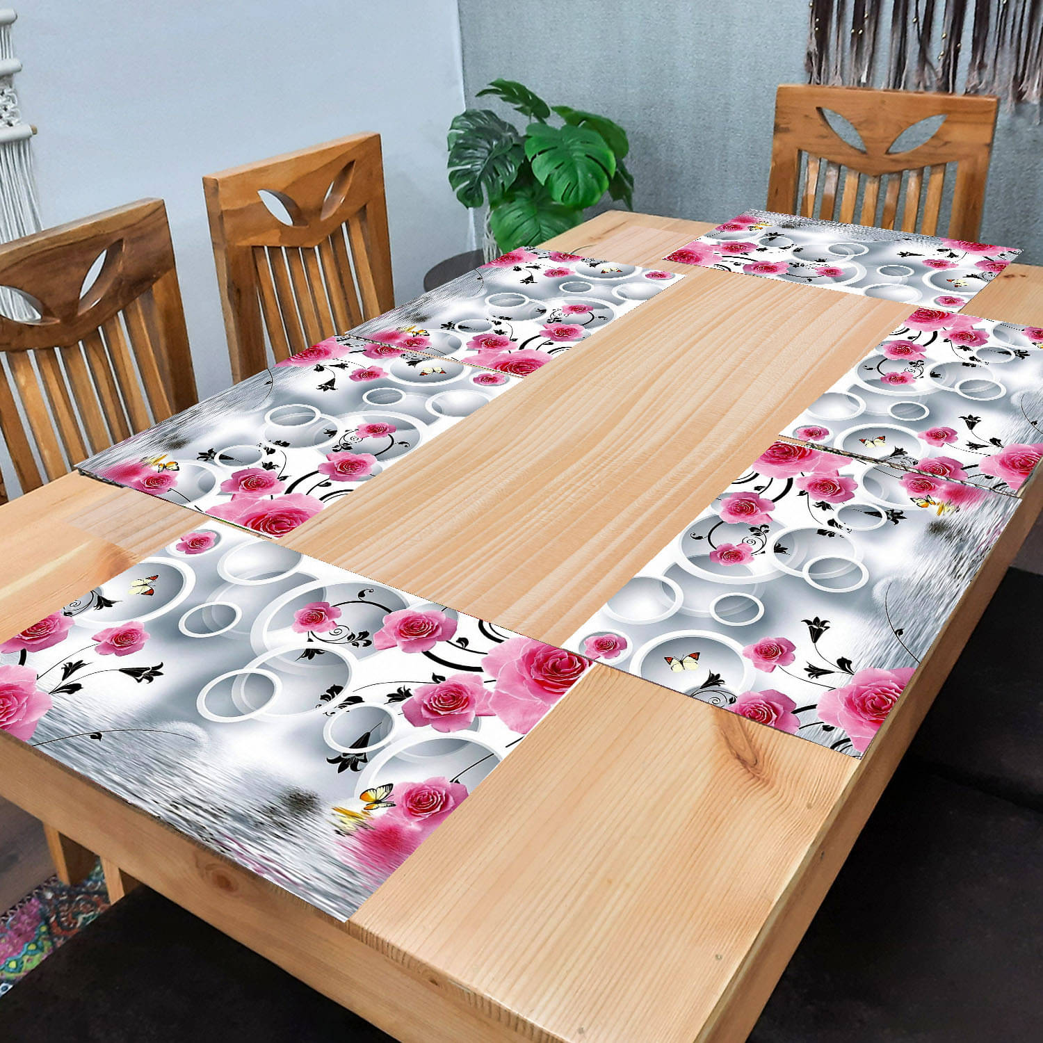 Revexo PVC Solid Rectangle Table Mats ( 40 cm x 30 cm ) Pack of 1 - Multi Revexo PVC Solid Rectangle Table Mats ( 40 cm x 30 cm ) Pack of 1 - Multi
