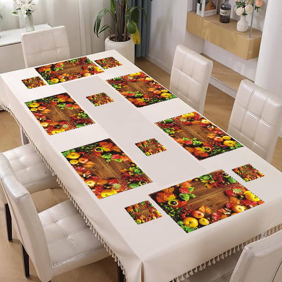     			Revexo PVC Solid Rectangle Table Mats & Coasters ( 40 cm x 30 cm ) Pack of 1 - Multi