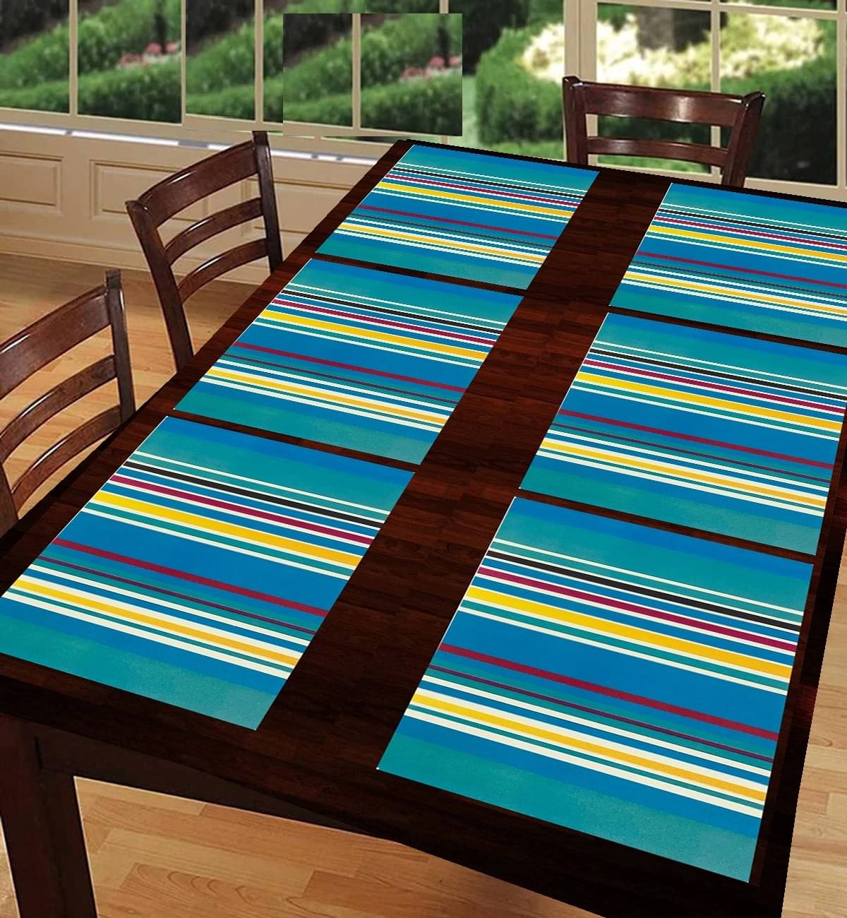 Revexo PVC Solid Rectangle Table Mats ( 40 cm x 30 cm ) Pack of 1 - Multi Revexo PVC Solid Rectangle Table Mats ( 40 cm x 30 cm ) Pack of 1 - Multi