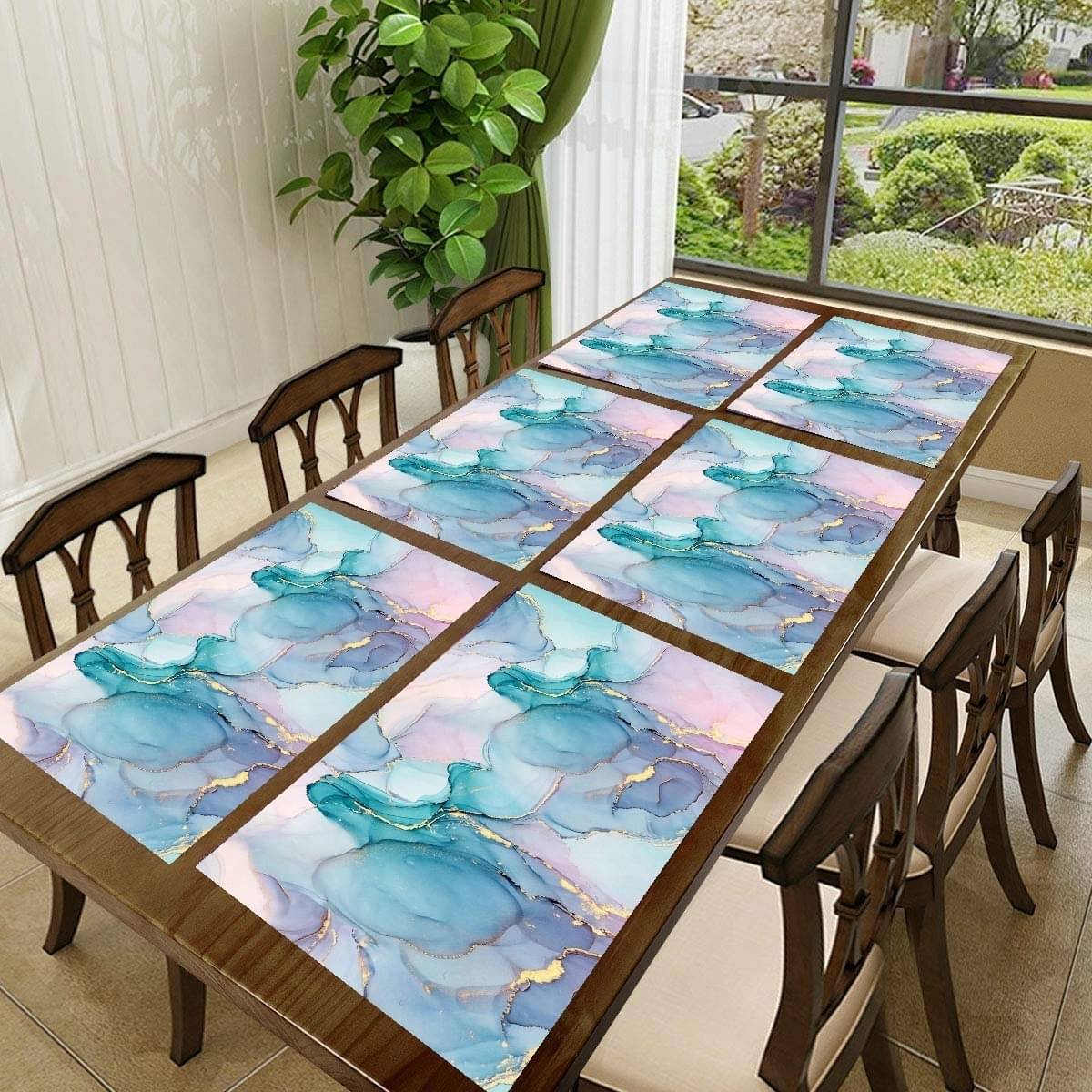 Revexo PVC Solid Rectangle Table Mats ( 40 cm x 30 cm ) Pack of 1 - Multi Revexo PVC Solid Rectangle Table Mats ( 40 cm x 30 cm ) Pack of 1 - Multi