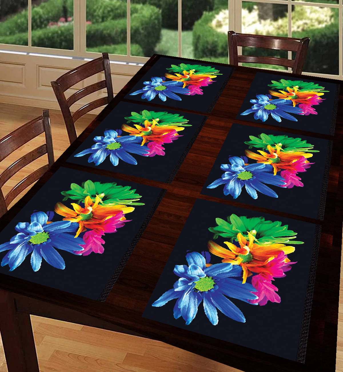 Revexo PVC Solid Rectangle Table Mats ( 40 cm x 30 cm ) Pack of 1 - Multi Revexo PVC Solid Rectangle Table Mats ( 40 cm x 30 cm ) Pack of 1 - Multi