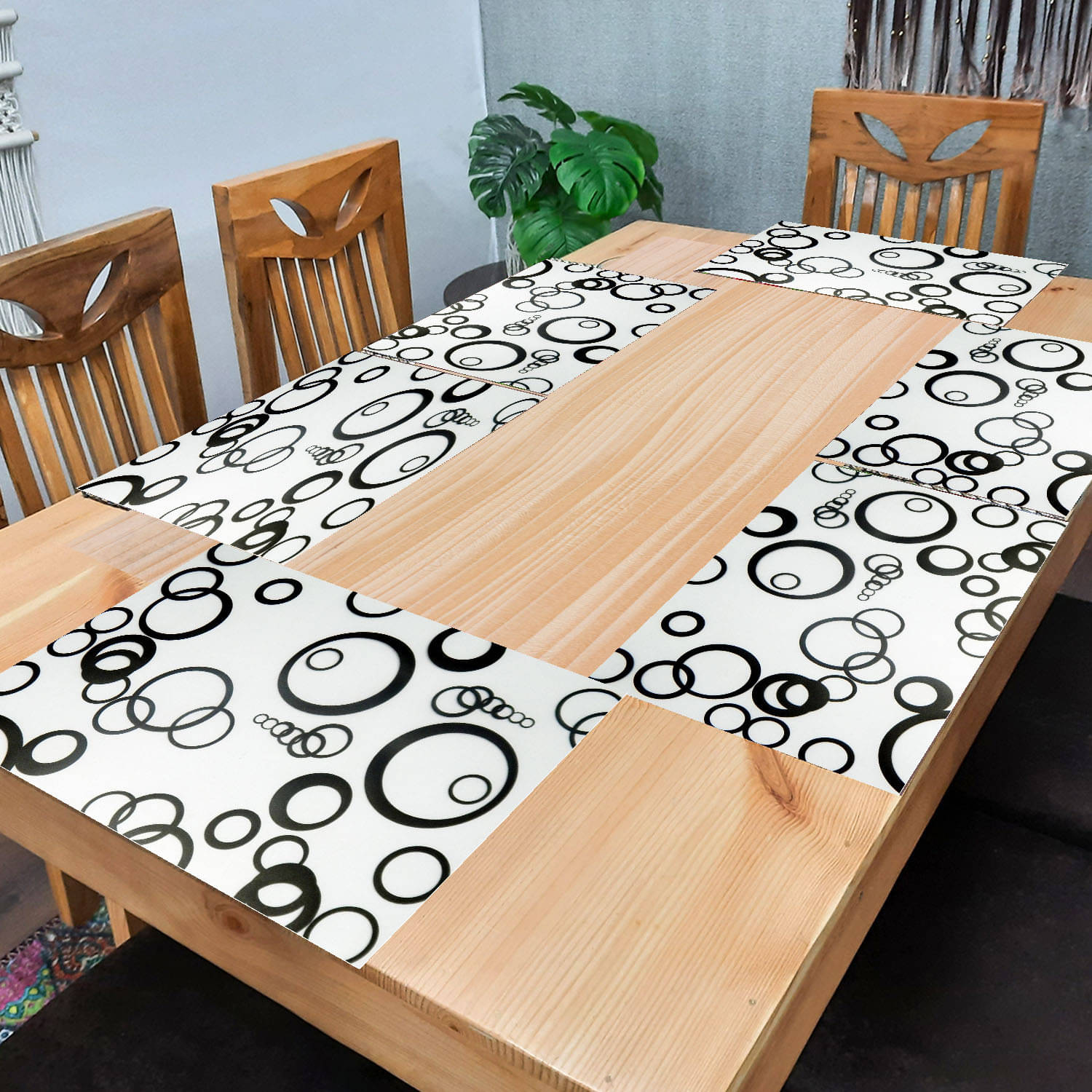 Revexo PVC Solid Rectangle Table Mats ( 40 cm x 30 cm ) Pack of 1 - Multi Revexo PVC Solid Rectangle Table Mats ( 40 cm x 30 cm ) Pack of 1 - Multi