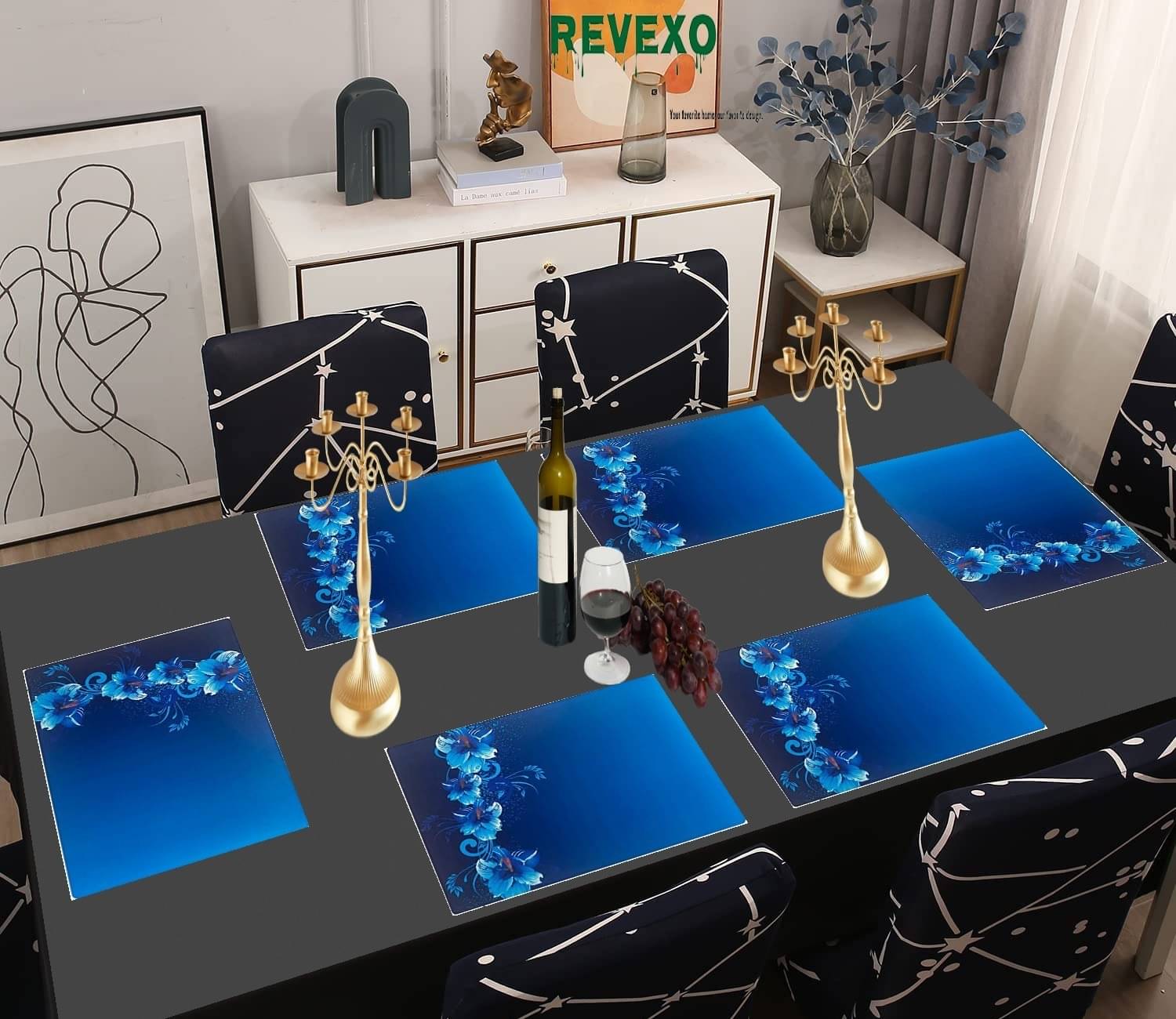     			Revexo PVC Solid Rectangle Table Mats ( 40 cm x 30 cm ) Pack of 1 - Multi