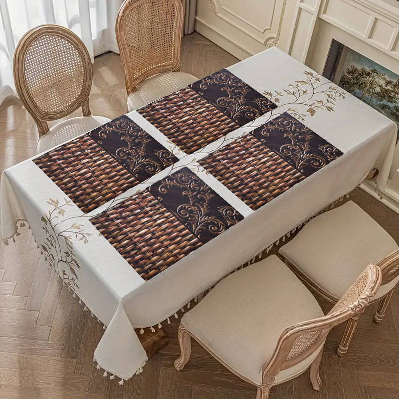 Revexo PVC Solid Rectangle Table Mats ( 40 cm x 30 cm ) Pack of 1 - Multi Revexo PVC Solid Rectangle Table Mats ( 40 cm x 30 cm ) Pack of 1 - Multi