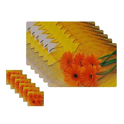 Revexo PVC Solid Rectangle Table Mats & Coasters ( 40 cm x 30 cm ) Pack of 1 - Multi Revexo PVC Solid Rectangle Table Mats & Coasters ( 40 cm x 30 cm ) Pack of 1 - Multi