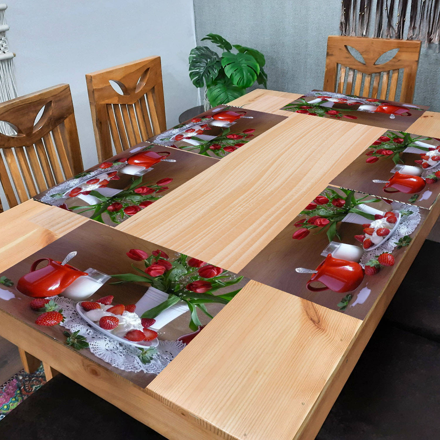     			Revexo PVC Solid Rectangle Table Mats ( 40 cm x 30 cm ) Pack of 1 - Multi