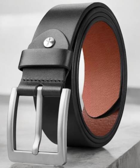     			SUNSHOPPING - Black 100% Leather Men's Formal Belt ( Pack of 1 )