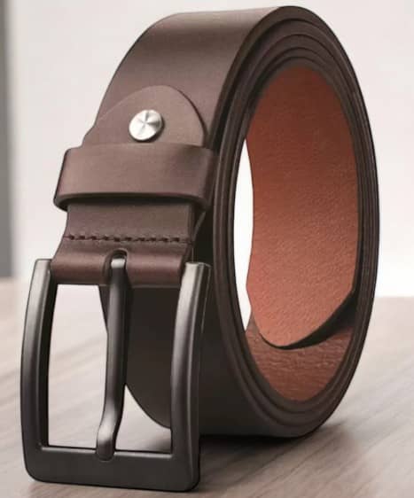 SUNSHOPPING - Brown 100% Leather Men's Formal Belt ( Pack of 1 )