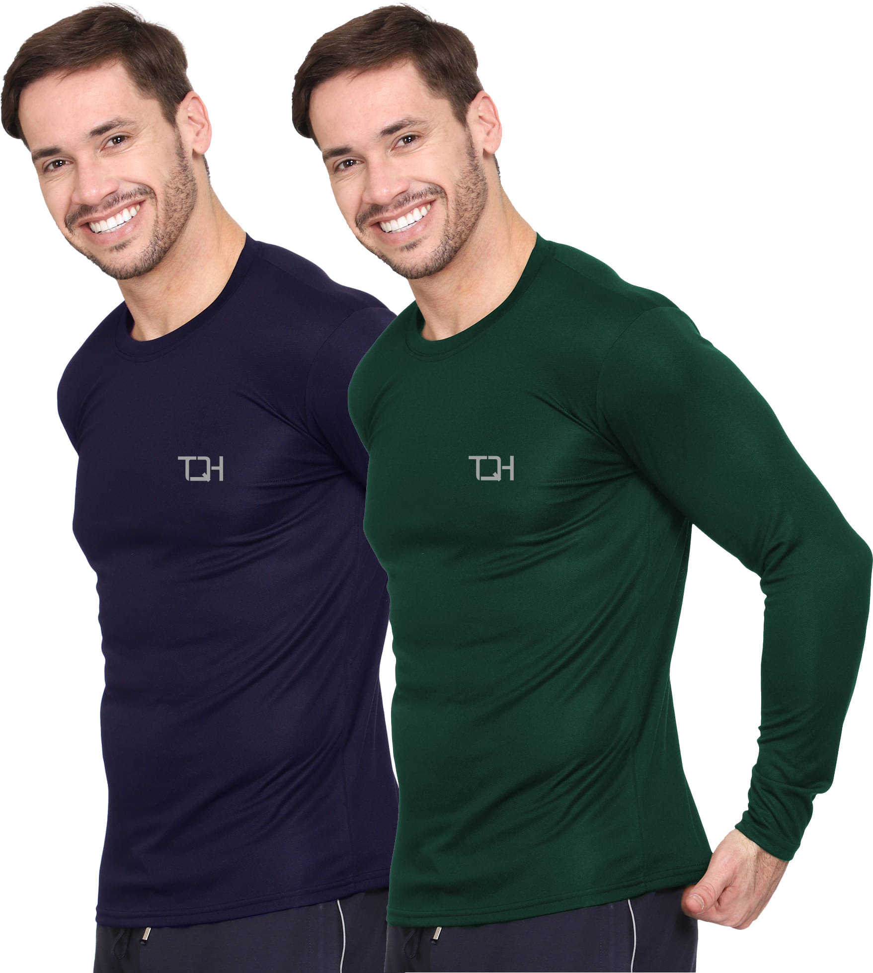 TQH Polyester Regular Fit Solid Full Sleeves Men's Round T-Shirt - Multicolor14 ( Pack of 2 ) TQH Polyester Regular Fit Solid Full Sleeves Men's Round T-Shirt - Multicolor14 ( Pack of 2 )