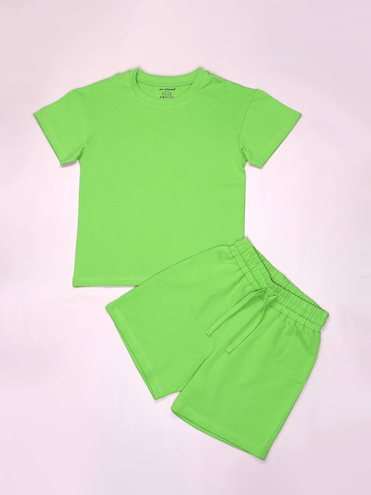     			Be Awara Pack of 1 Baby Boys Cotton T-Shirt & Shorts Set ( Green )