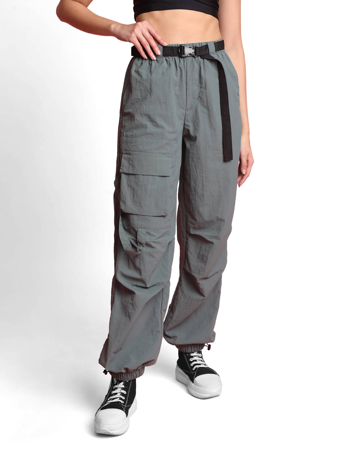     			Bene Kleed Pack of 1 Nylon Loose Women's Joggers ( Olive )