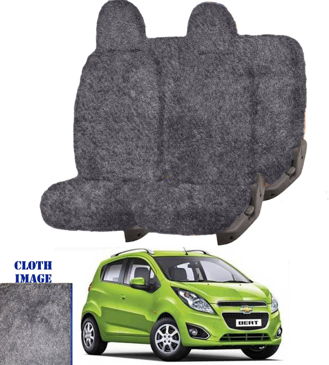 Chevrolet Beat Grey 5 Seater Car Seat Cover