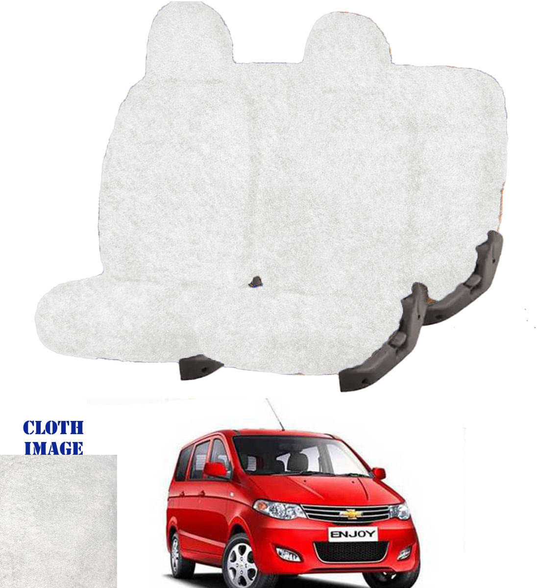     			Chevrolet Enjoy White 8 Seater Car Seat Cover