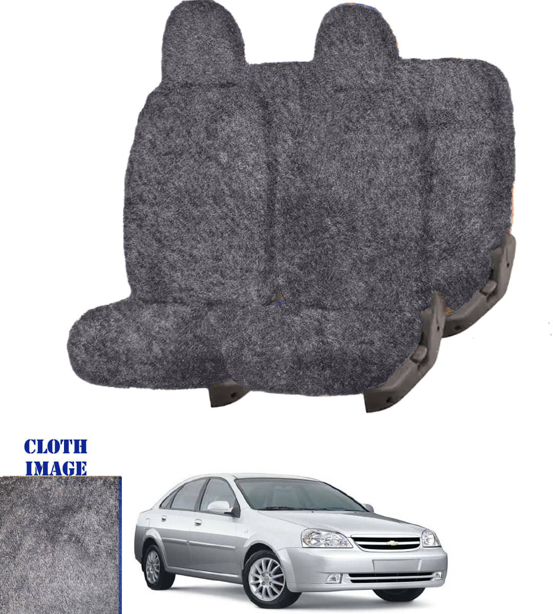 Chevrolet Optra Grey 5 Seater Car Seat Cover     			Chevrolet Optra Grey 5 Seater Car Seat Cover