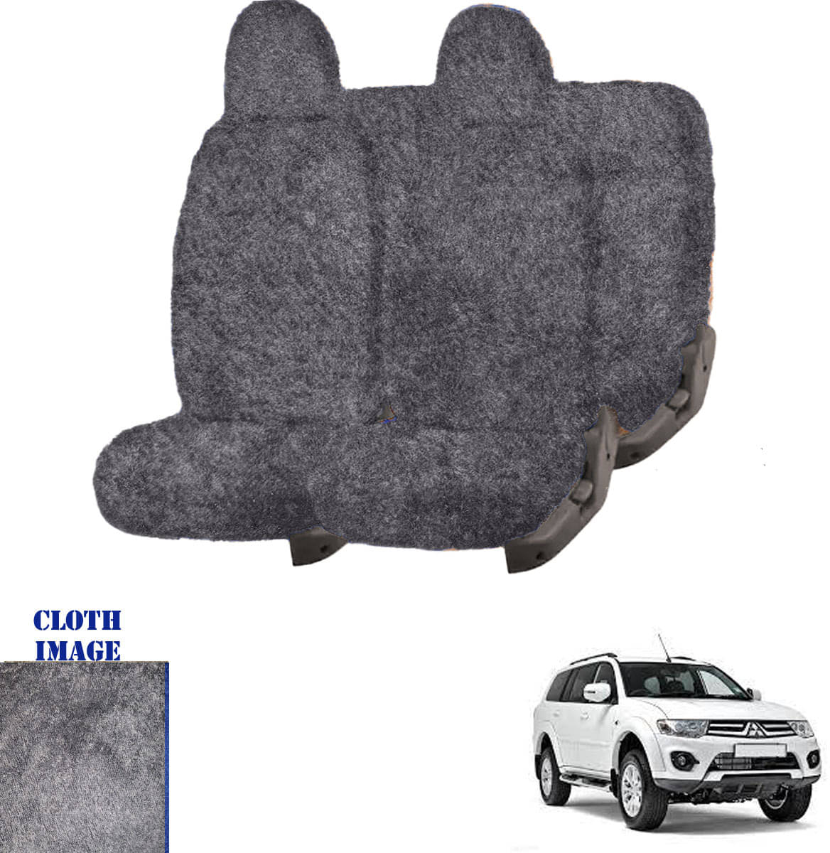     			Chevrolet Pajero Grey 7 Seater Car Seat Cover