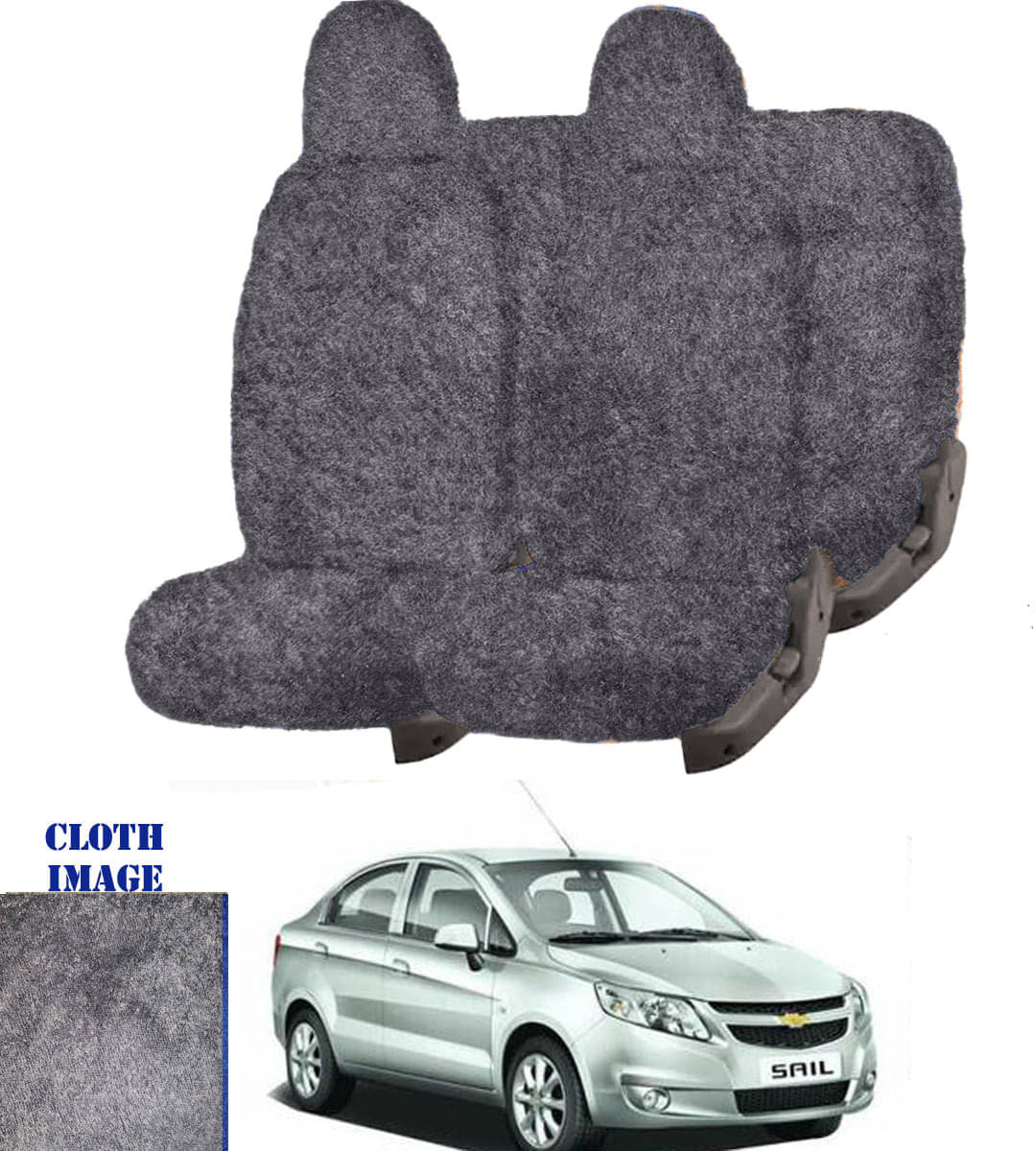 Chevrolet Sail Grey 5 Seater Car Seat Cover Chevrolet Sail Grey 5 Seater Car Seat Cover