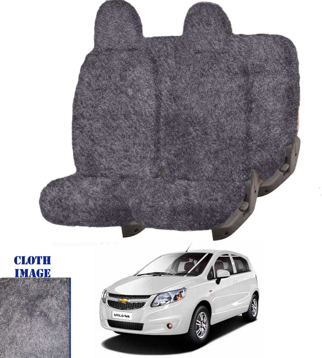 Chevrolet Sail Hatchback Grey 5 Seater Car Seat Cover Chevrolet Sail Hatchback Grey 5 Seater Car Seat Cover