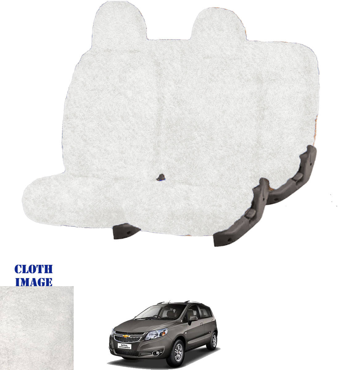     			Chevrolet Sail Hatchback White 5 Seater Car Seat Cover