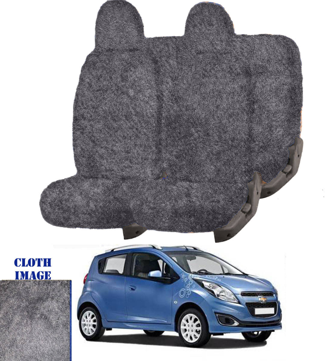 Chevrolet Spark Grey 5 Seater Car Seat Cover Chevrolet Spark Grey 5 Seater Car Seat Cover