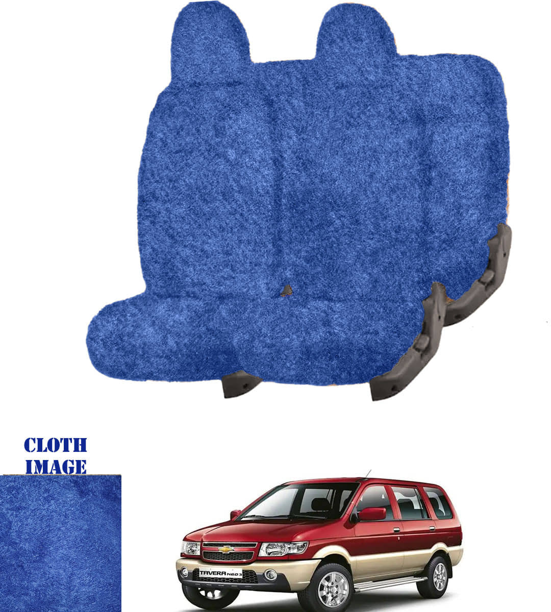 Chevrolet Tavera Blue 10 Seater Car Seat Cover