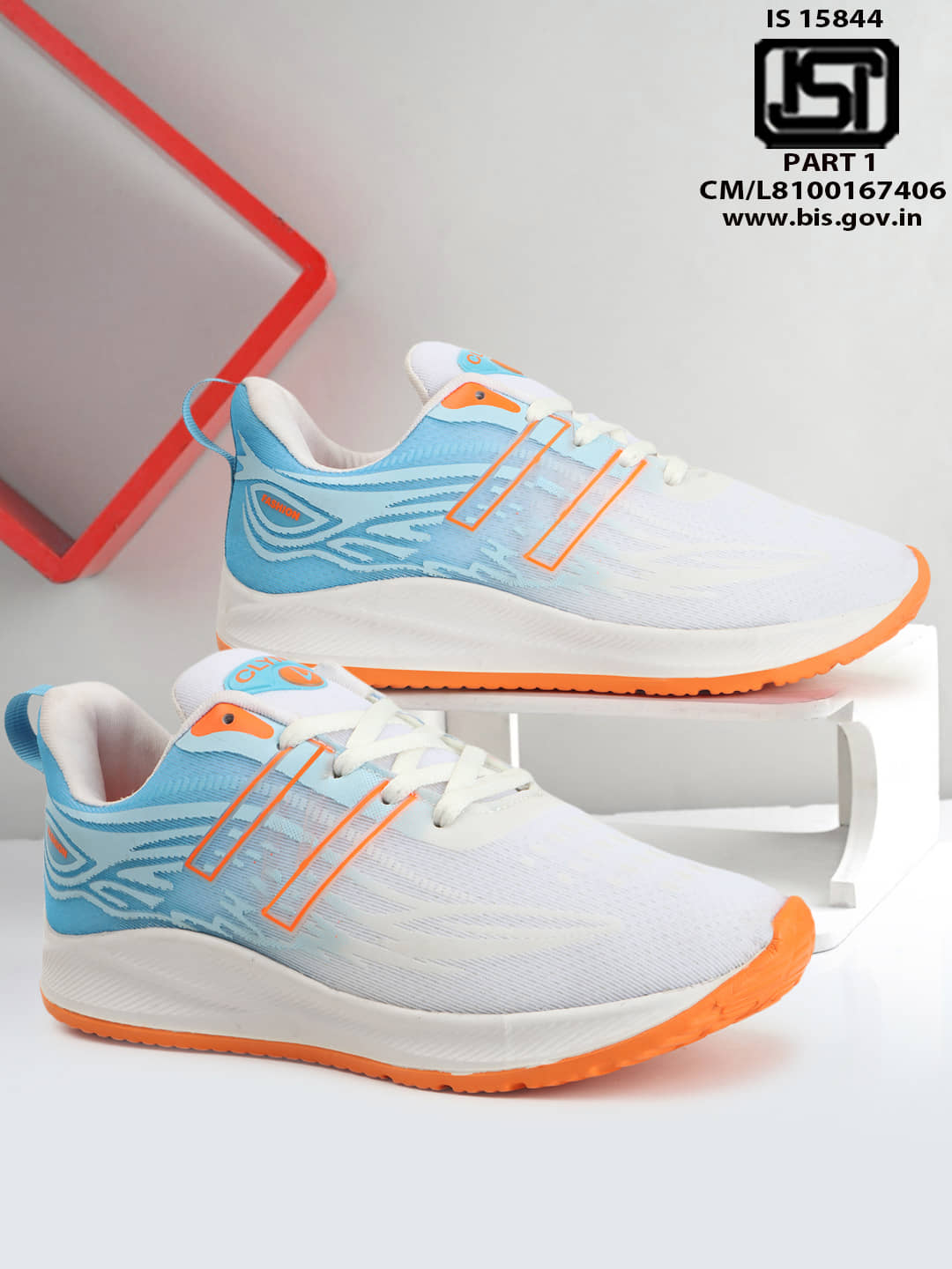 Clymb Racer Light Blue Men's Sports Running Shoes - Sports Shoes | Buy online on ZillyBuy