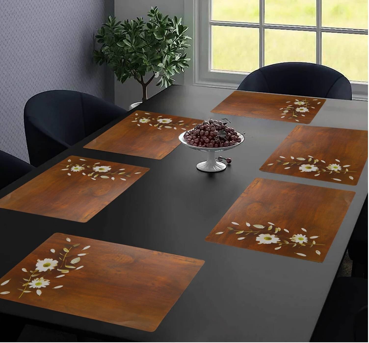     			CreadCraft PVC Solid Rectangle Table Mats ( 40 cm x 30 cm ) Pack of 1 - Multi