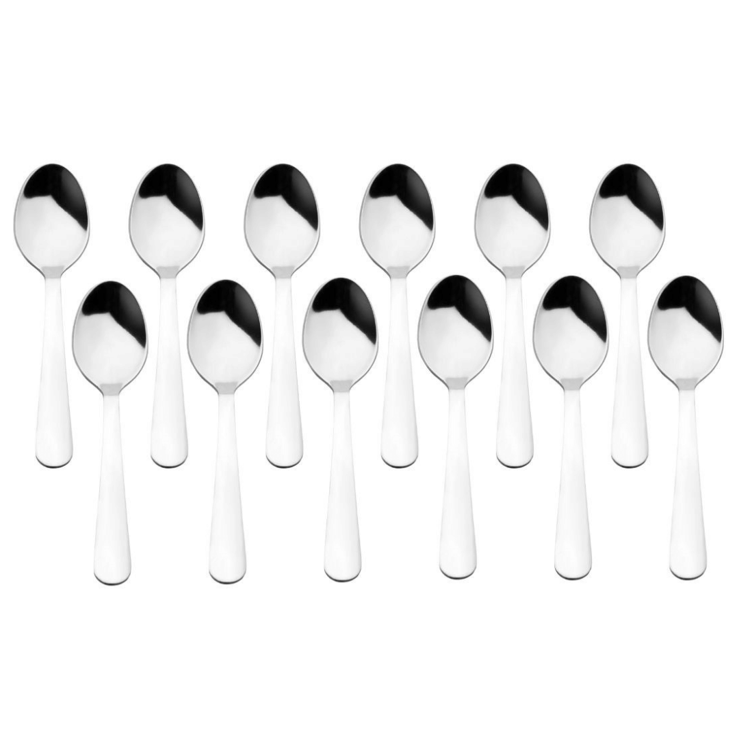     			Cutlux Spoon Stainless Steel Plain Baby Spoon Silver ( Pack of 12 )