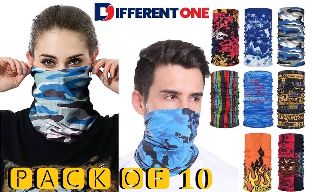 D1 DIFFERENT ONE Pack of 10 Polyester Men's Headwrap ( Multicolor ) D1 DIFFERENT ONE Pack of 10 Polyester Men's Headwrap ( Multicolor )