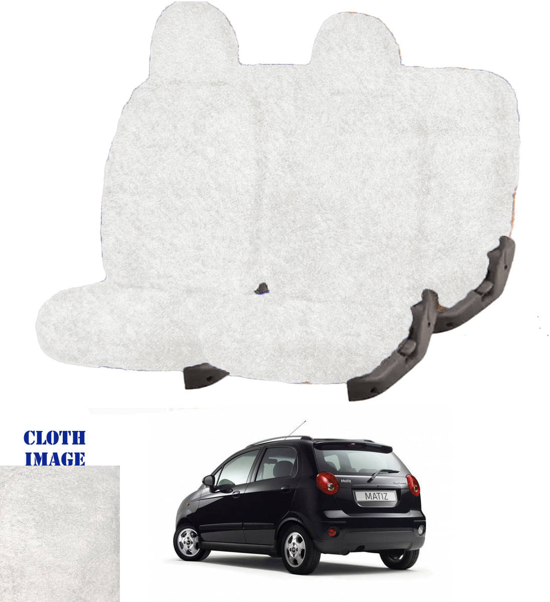    			Daewoo Matiz White 5 Seater Car Seat Cover