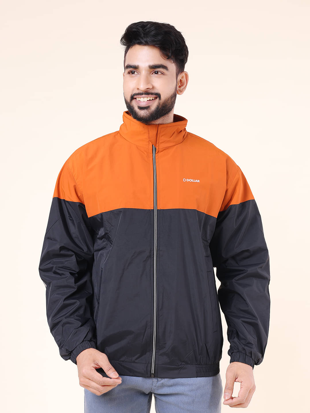     			Dollar Polyester Blend Men's Windcheater Jacket - Orange ( Pack of 1 )