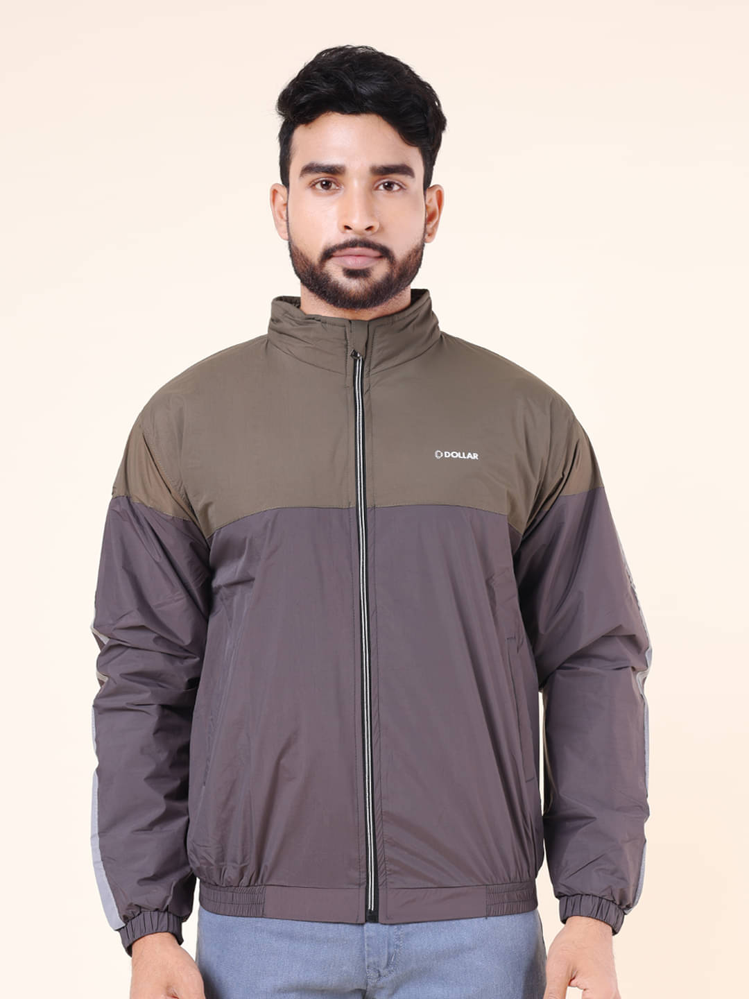     			Dollar Polyester Blend Men's Windcheater Jacket - Grey ( Pack of 1 )